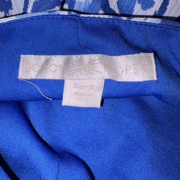 BOSTON PROPER Blue White Paisley Print Boho High Low Sundress Size 8 EUC - Picture 12 of 13